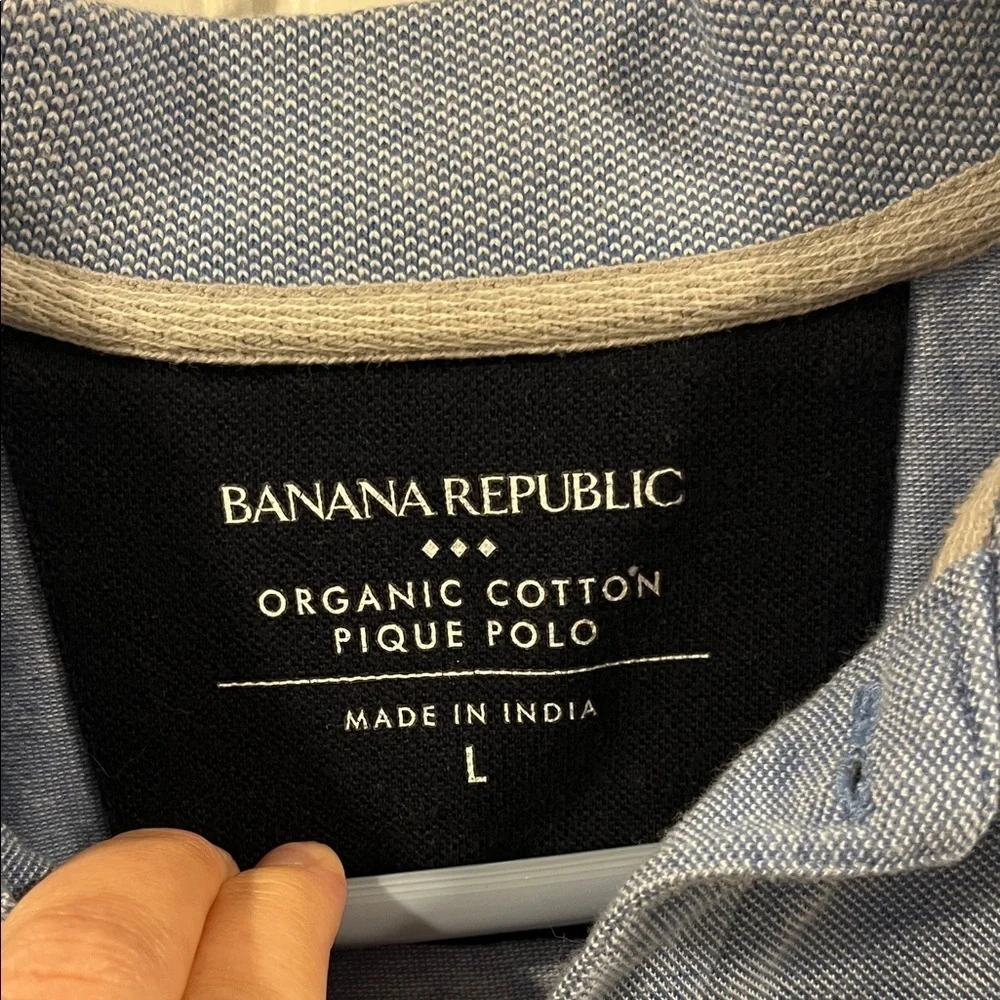 Banana Republic Slate Blue Polo Shirt